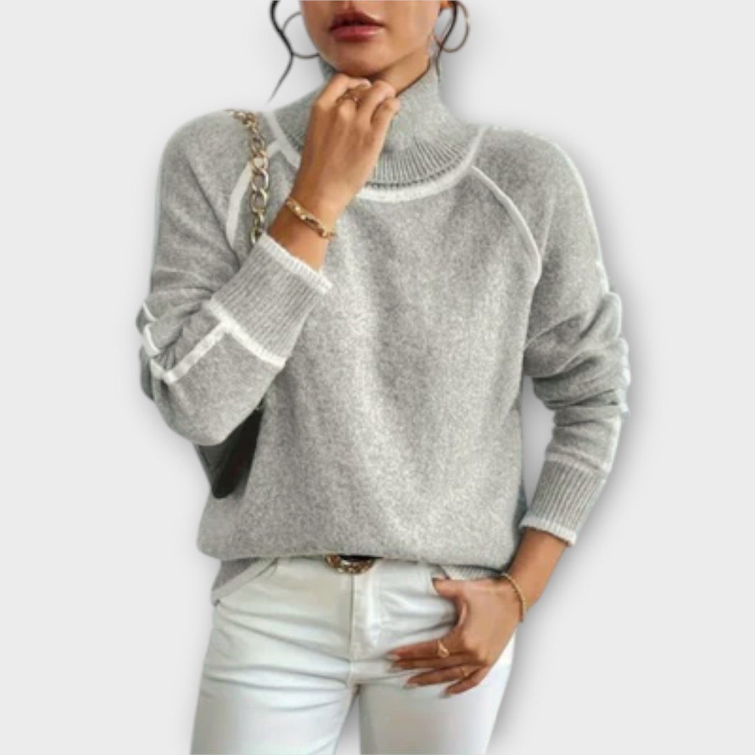 Aurora - Pullover Confortável com Gola Alta