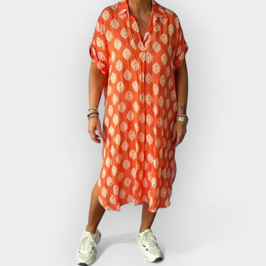 Vestido de verão leve com decote