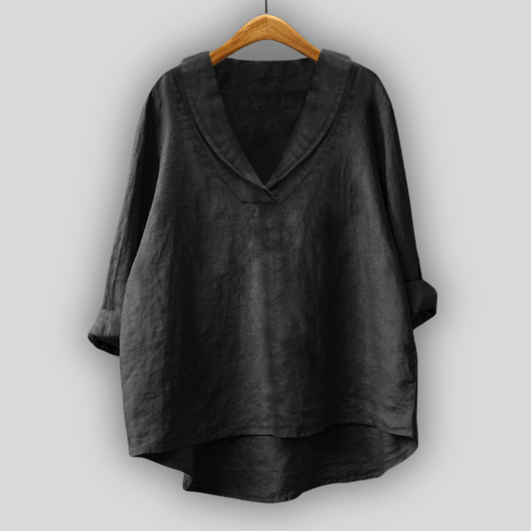 Blusa de Linho Aura Dourada