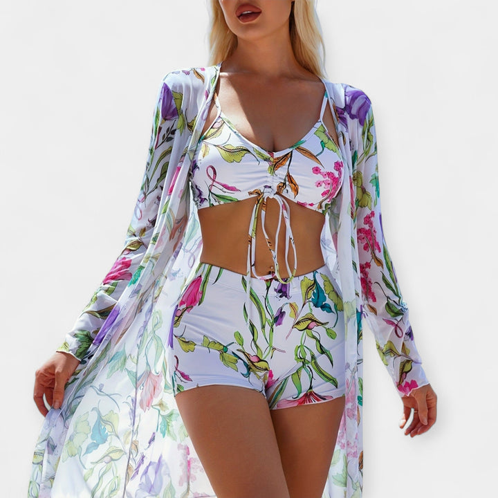 Biquíni de Cintura Alta e Roupa de Praia