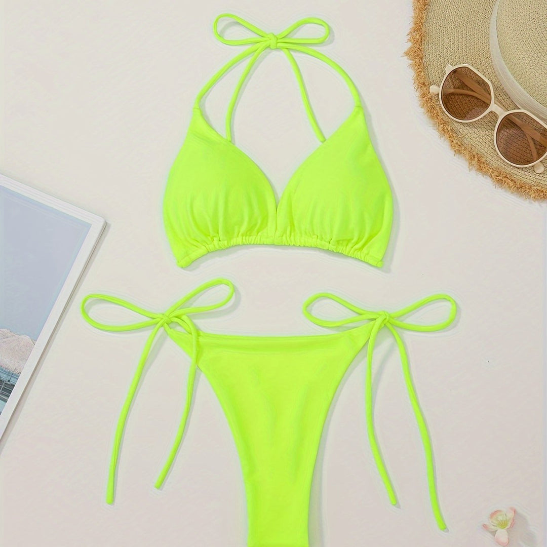Biquíni Halter com Slip em V