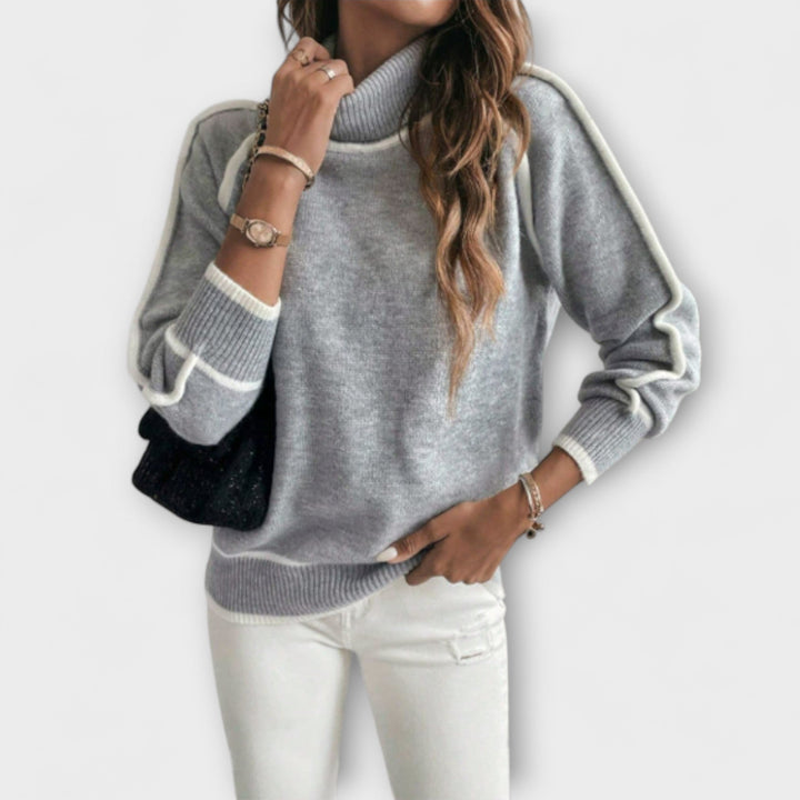 Aurora - Pullover Confortável com Gola Alta