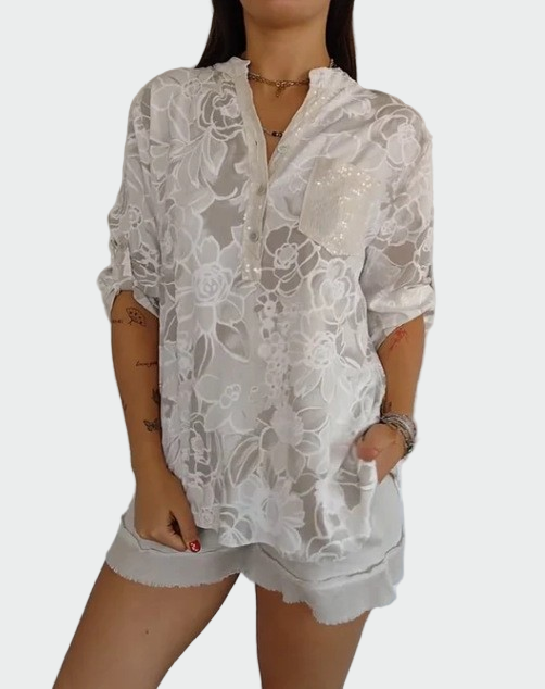 Blusa com padrão floral