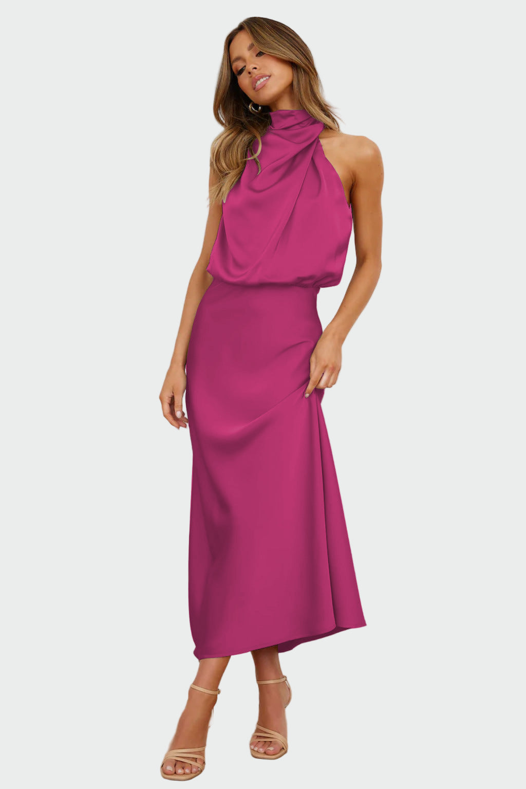 Vestido Elegante com Costas Descobertas