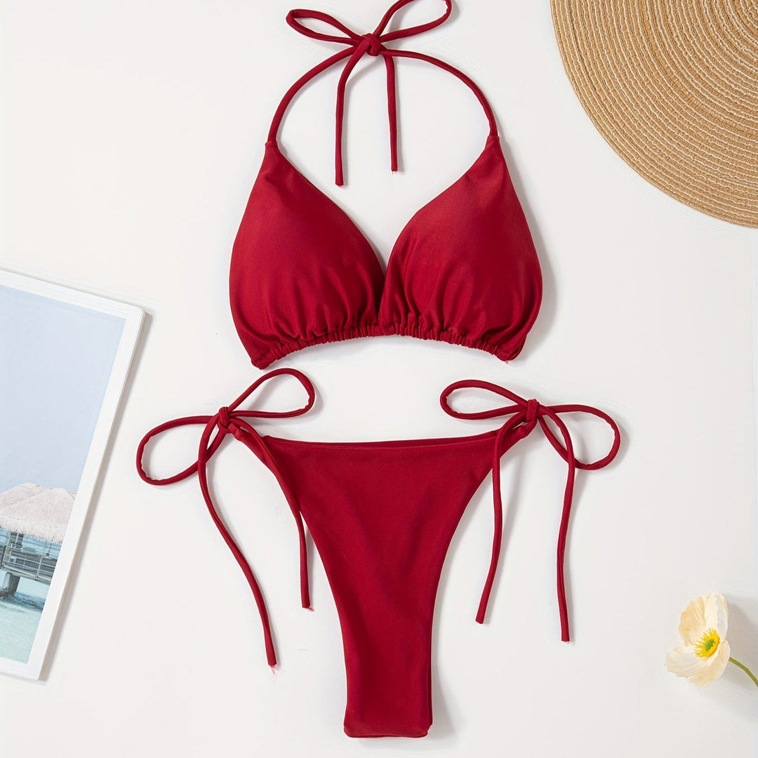 Biquíni Halter com Slip em V
