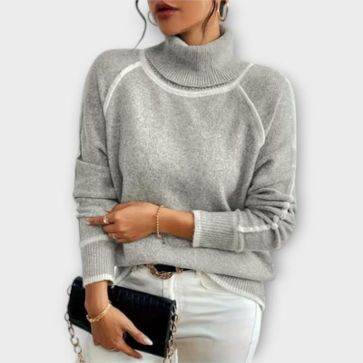 Aurora - Pullover Confortável com Gola Alta