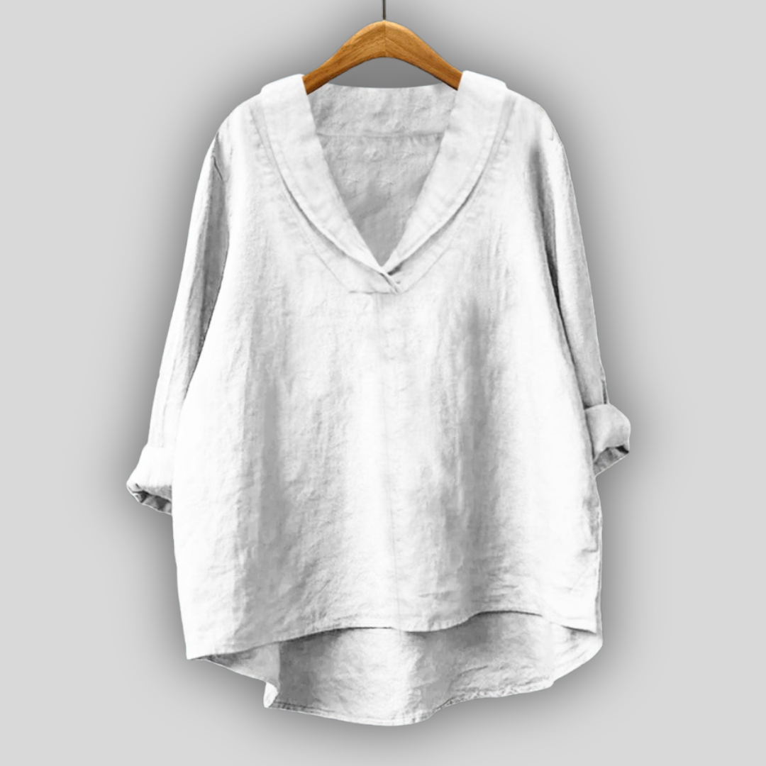 Blusa de Linho Aura Dourada