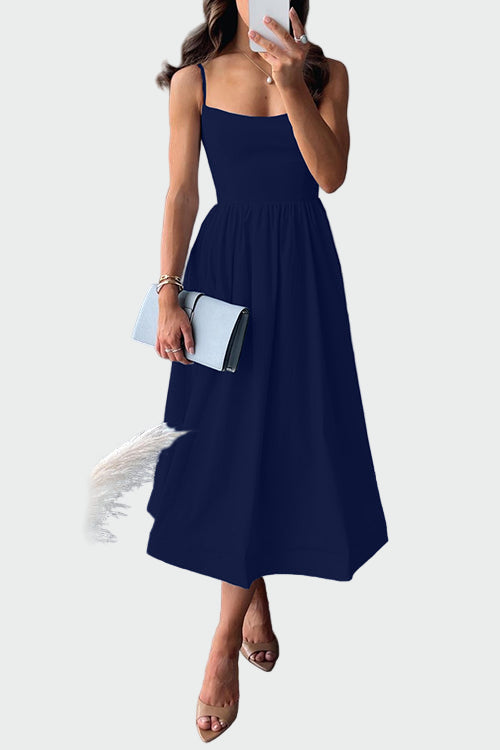 Vestido Midi Elegante com Alças