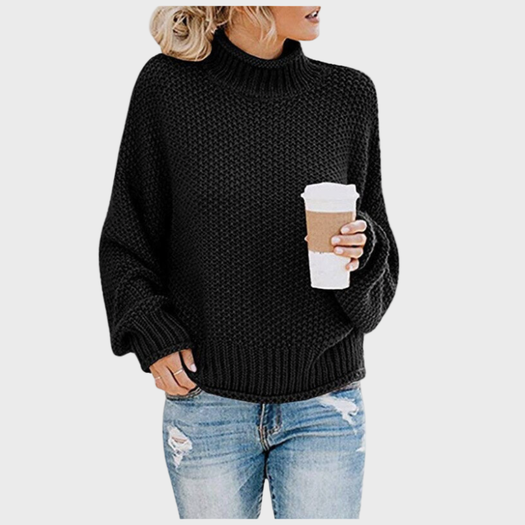 Pullover de Gola Alta para Uso Diário