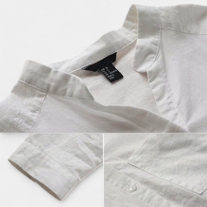 Camisa Confortável de Linho e Algodão