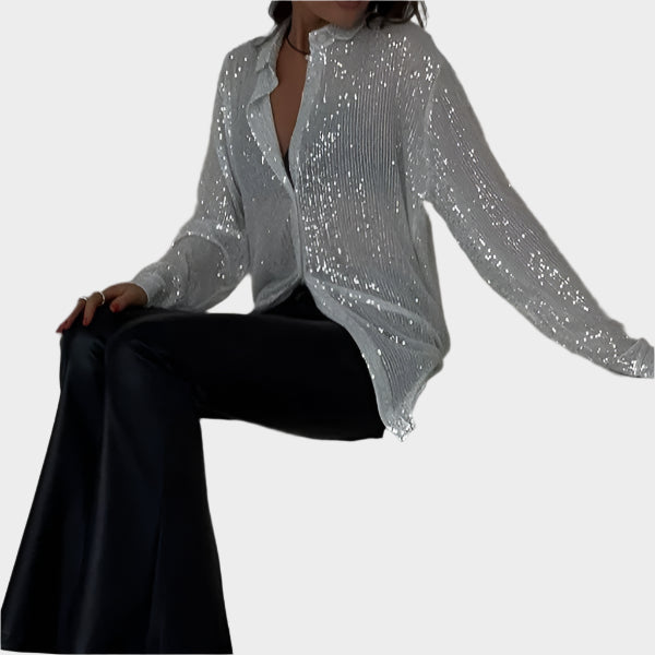 Blusa com Lantejoulas para Festa