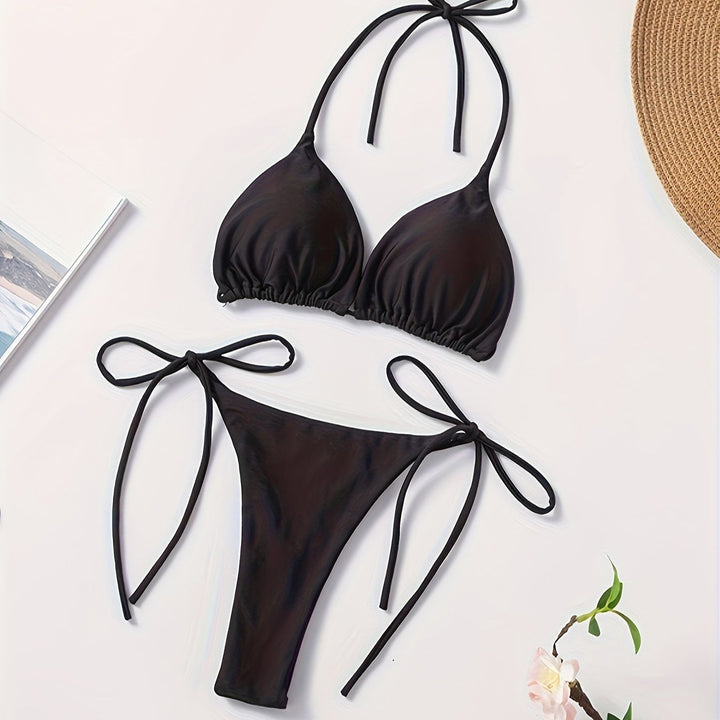 Biquíni Halter com Slip em V