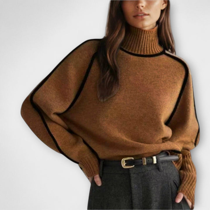 Emilie - Suéter suave e elegante com gola alta