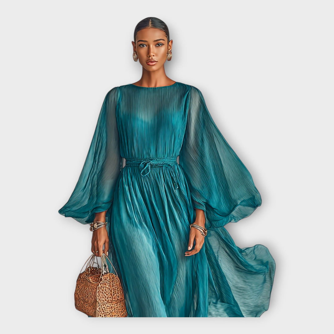 Vestido arejado com estética elegante e atemporal