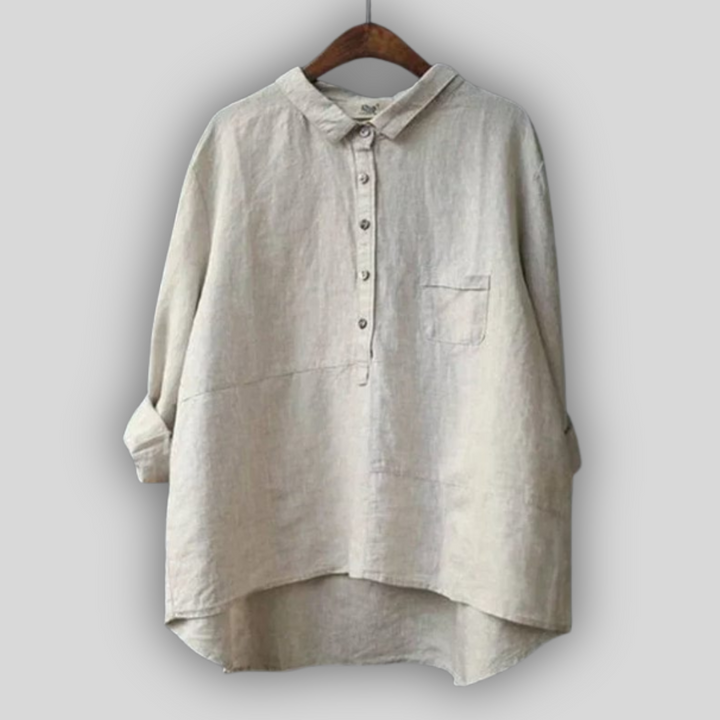 Blusa de Linho Verde Simplicidade
