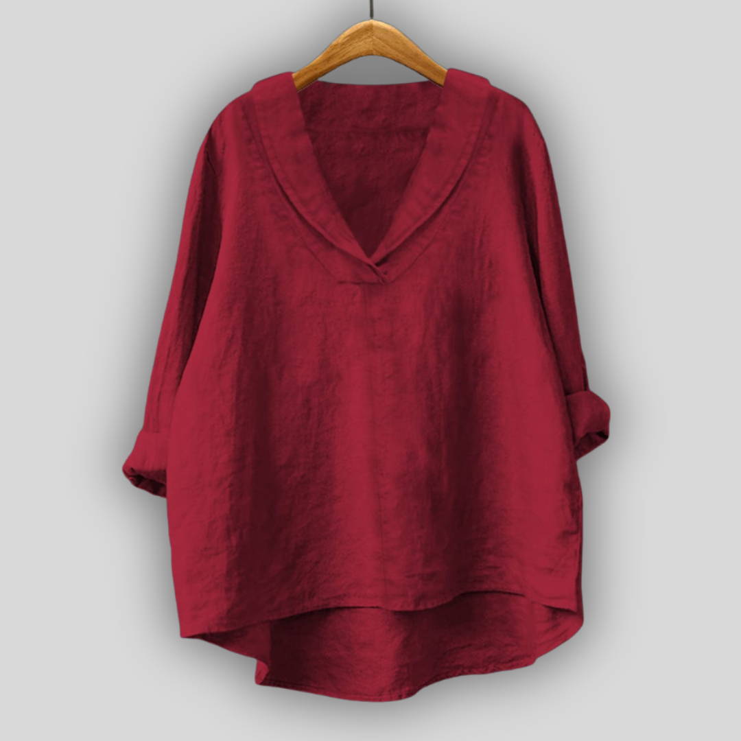 Blusa de Linho Aura Dourada
