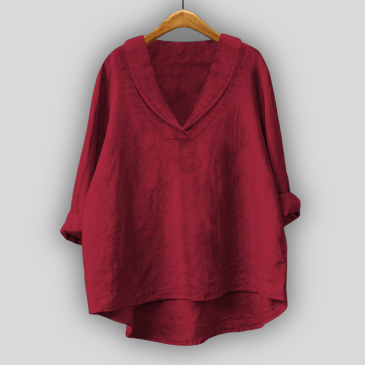 Blusa de Linho Aura Dourada