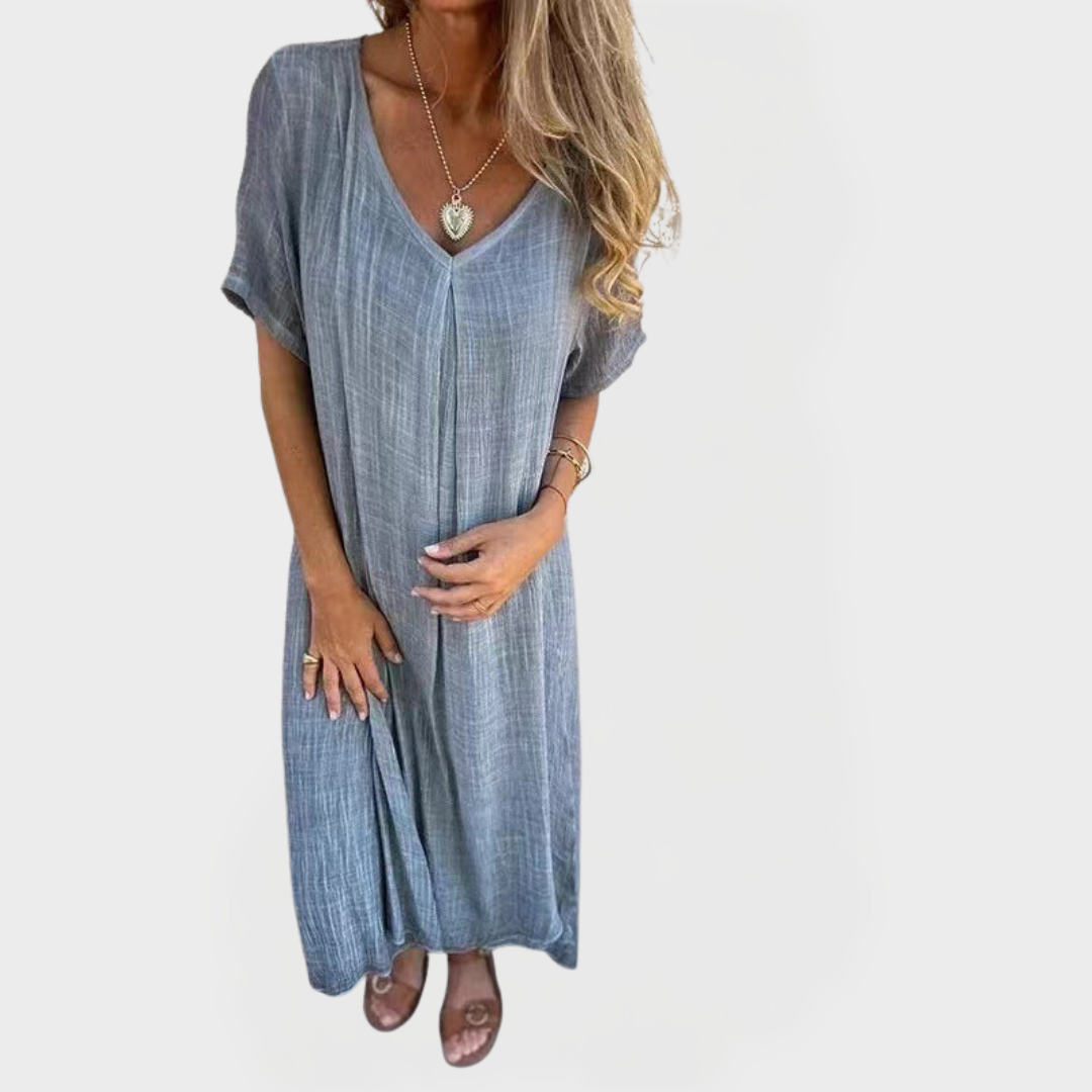 Vestido com Decote em V