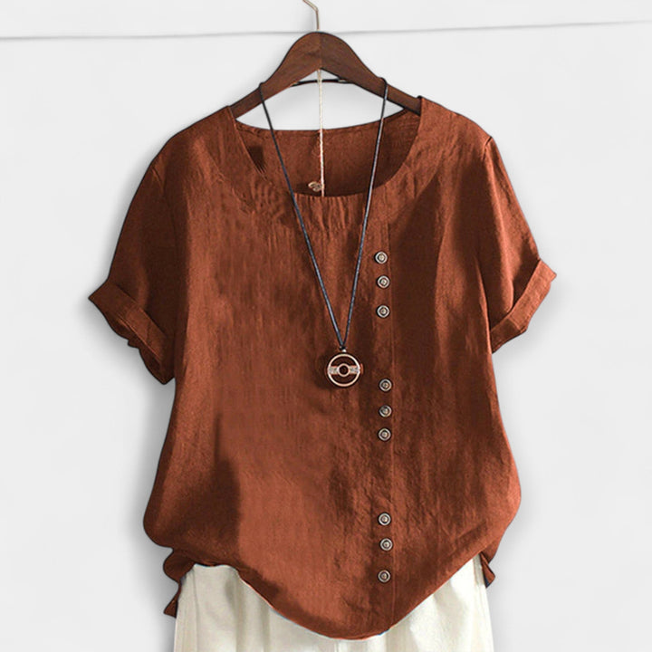 Blusa de Manga Curta com Botões