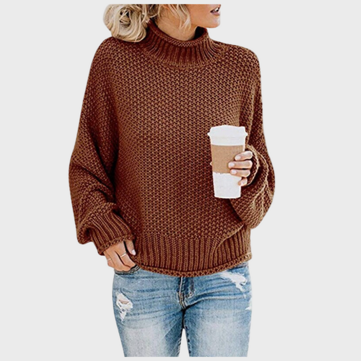 Pullover de Gola Alta para Uso Diário