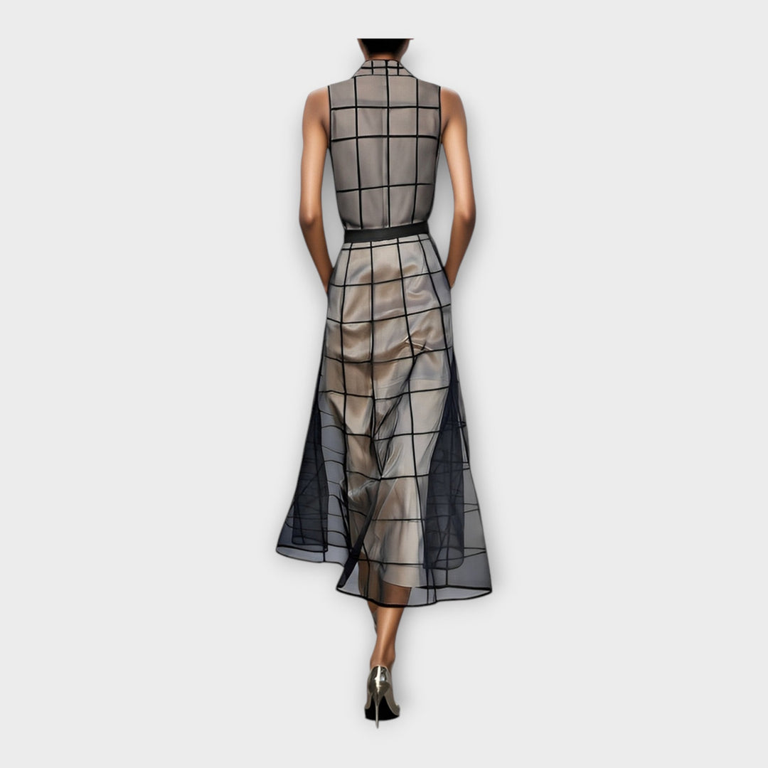 Vestido elegante com detalhes modernos e design requintado