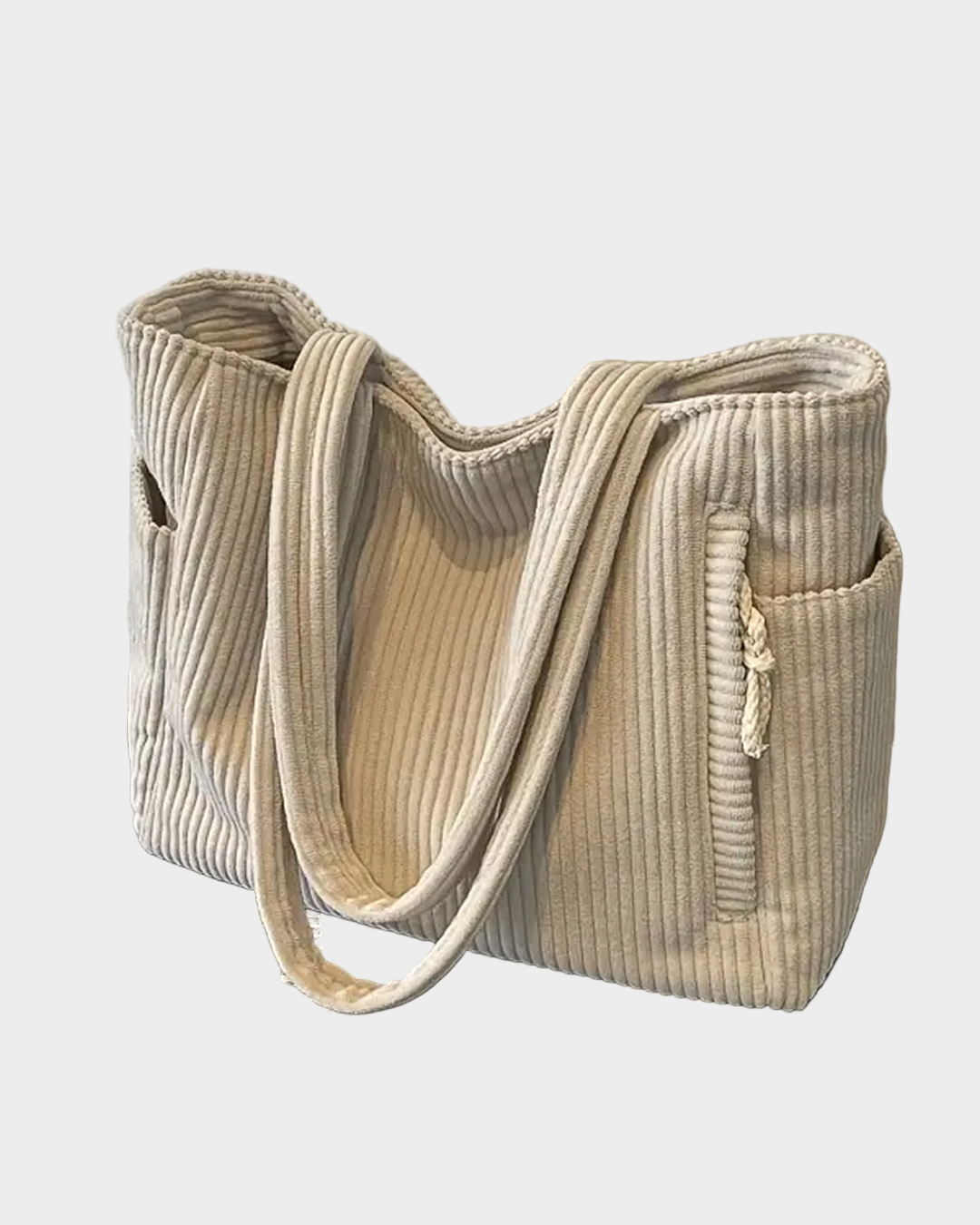Saco de Ombro Tricotado com Detalhe de Corda e Elegância Moderna
