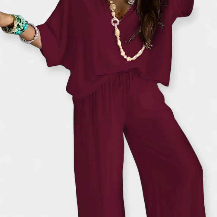 Conjunto Arejado com Calças Largas e Blusa Solta