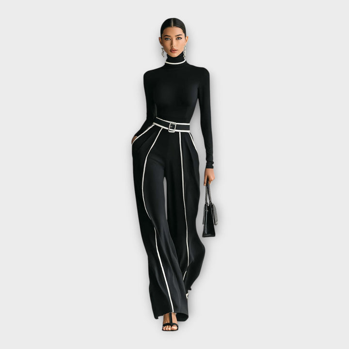 Macacão elegante com estética minimalista
