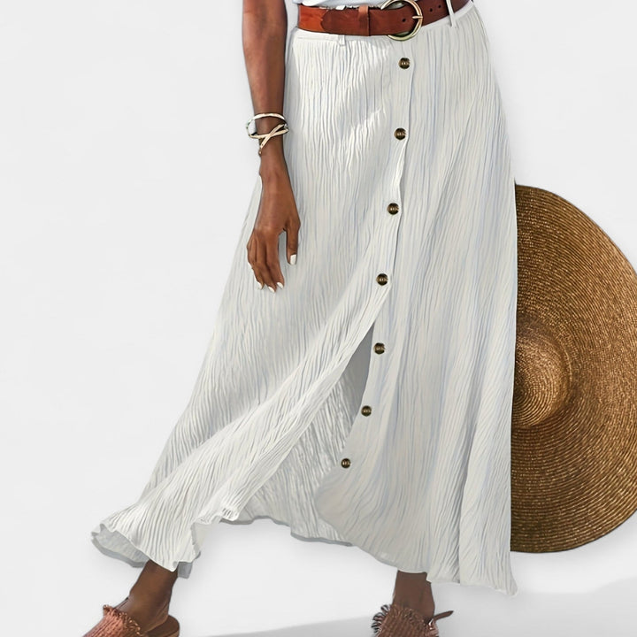 Saia Midi Semi-Transparente com Abertura