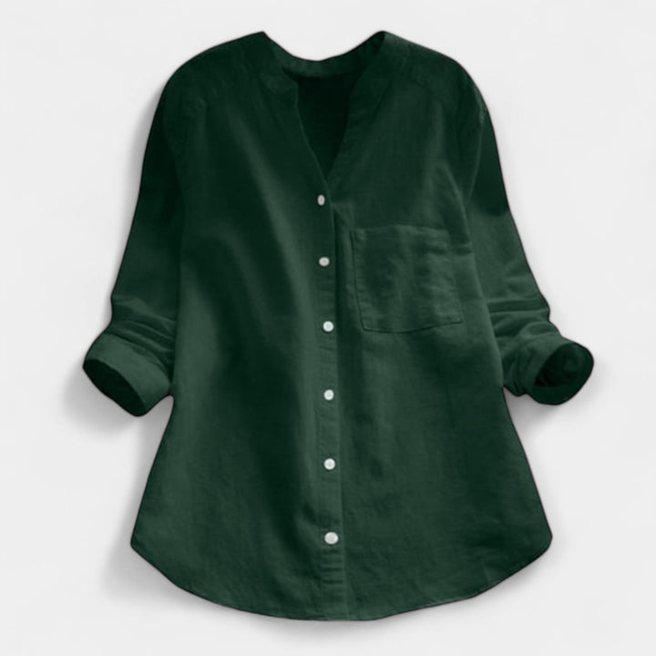 Camisa Confortável de Linho e Algodão