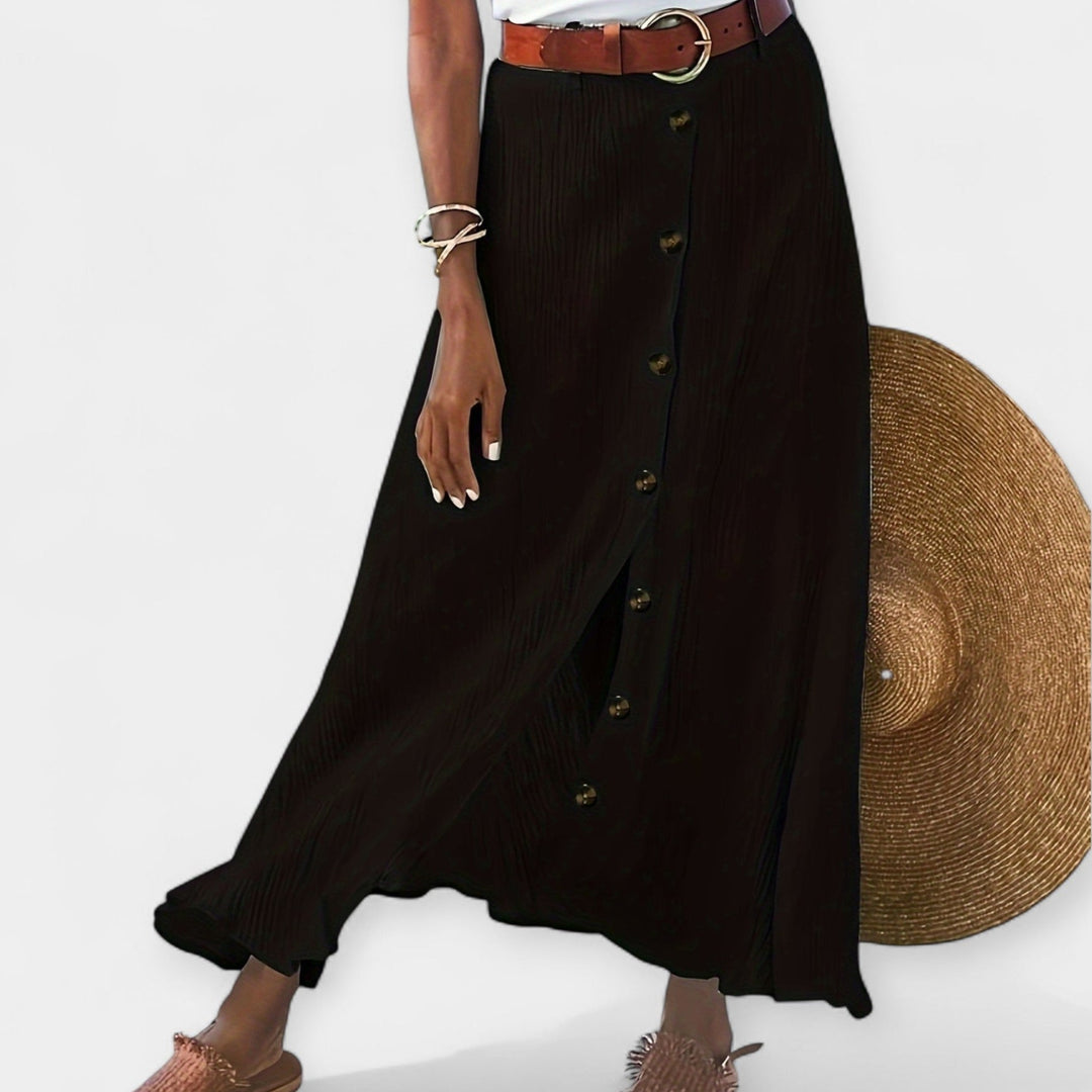 Saia Midi Semi-Transparente com Abertura