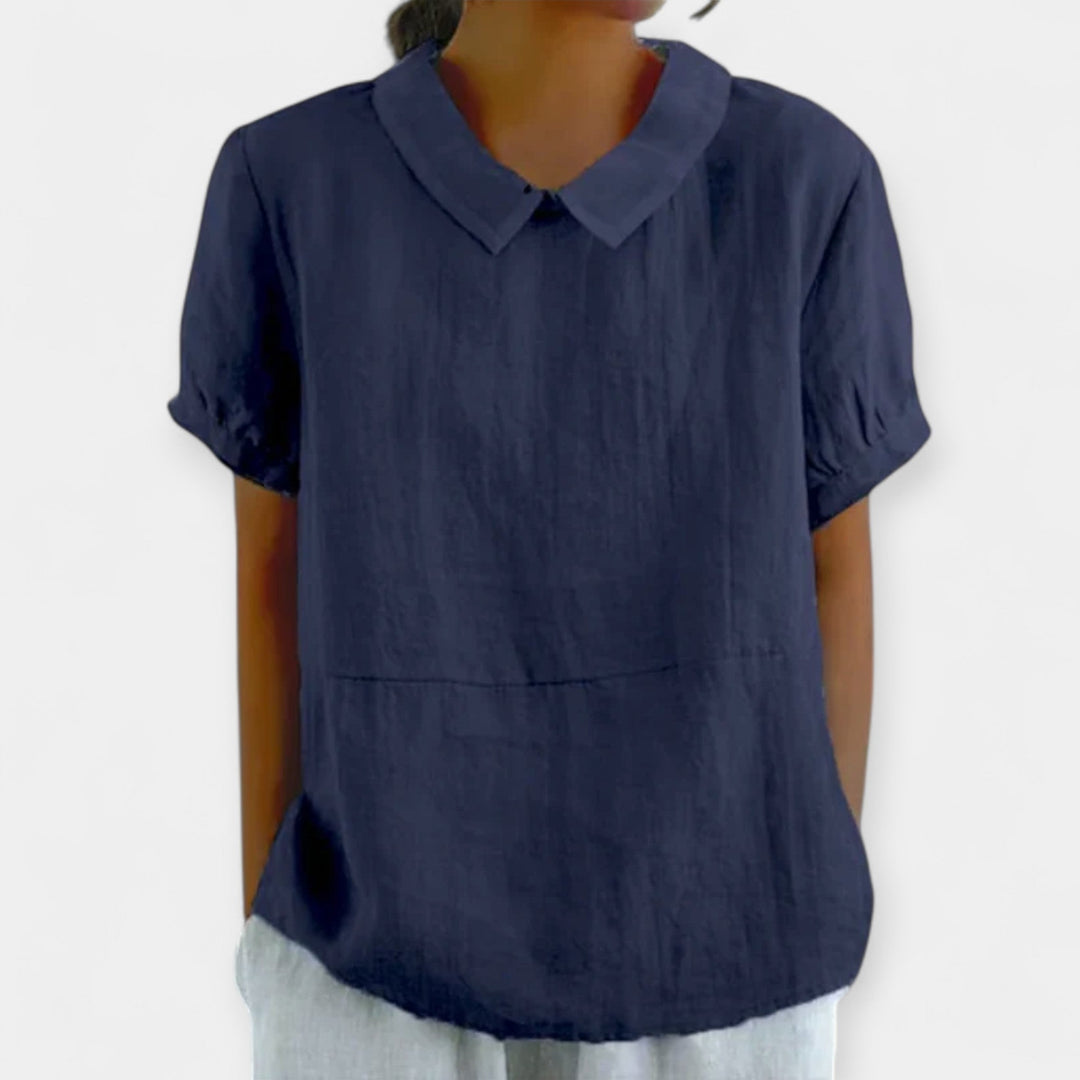 Camisola de Algodão com Gola