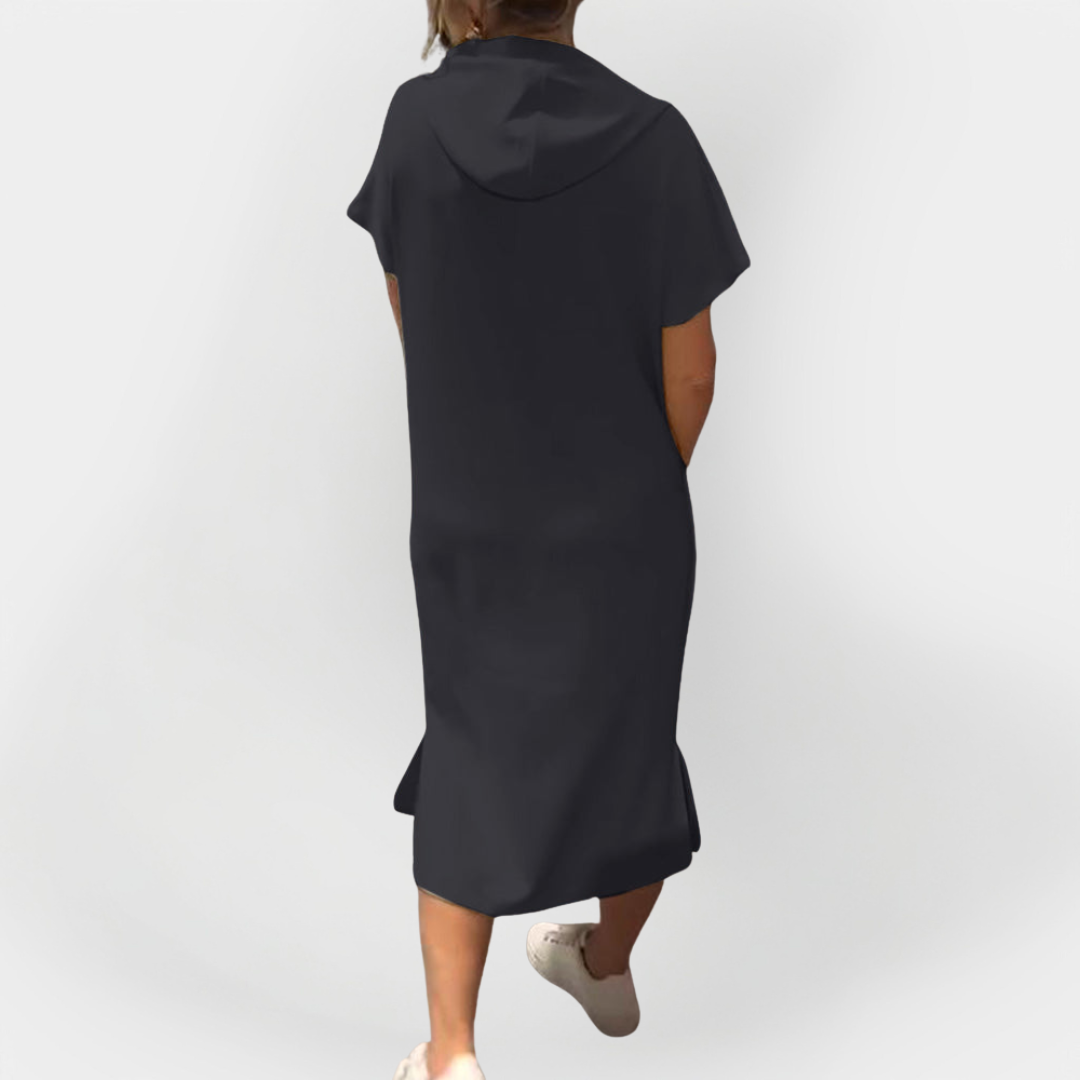 Vestido Diário com Capuz