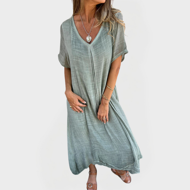 Vestido com Decote em V