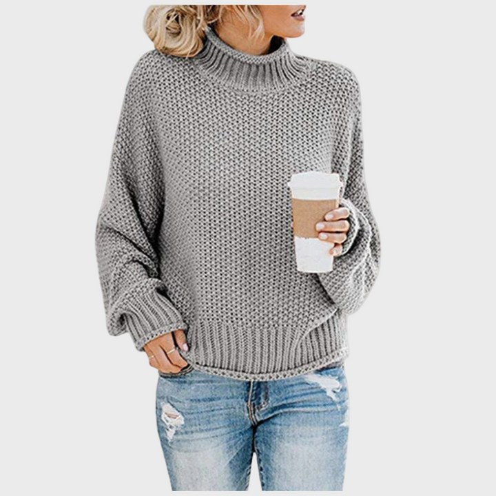 Pullover de Gola Alta para Uso Diário