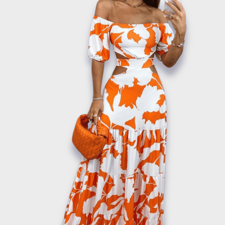 Silhueta - vestido que realça a silhueta feito de tecido luxuoso