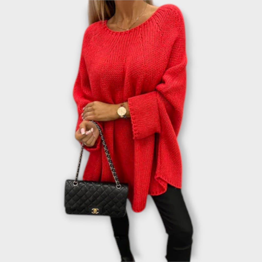 Isabel - Pullover feminino elegante com decote redondo