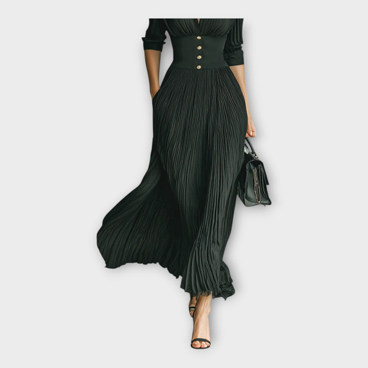 Vestido longo com elegância refinada