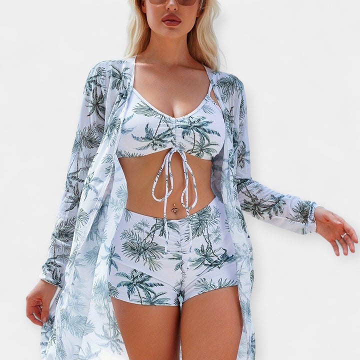 Biquíni de Cintura Alta e Roupa de Praia