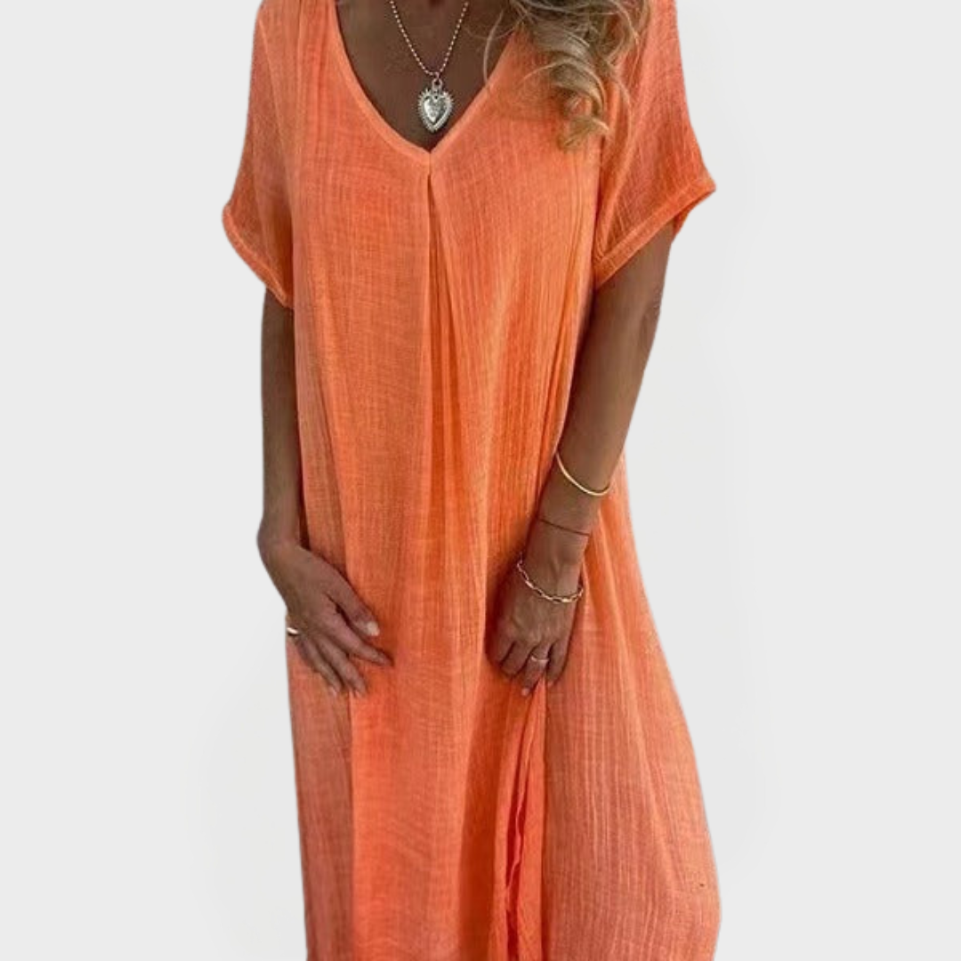 Vestido com Decote em V