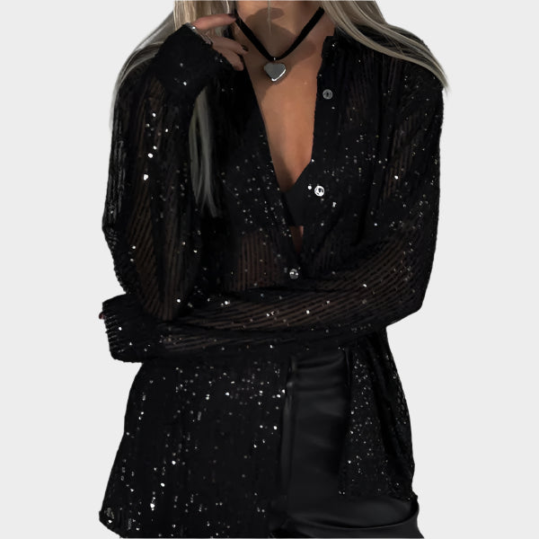 Blusa com Lantejoulas para Festa