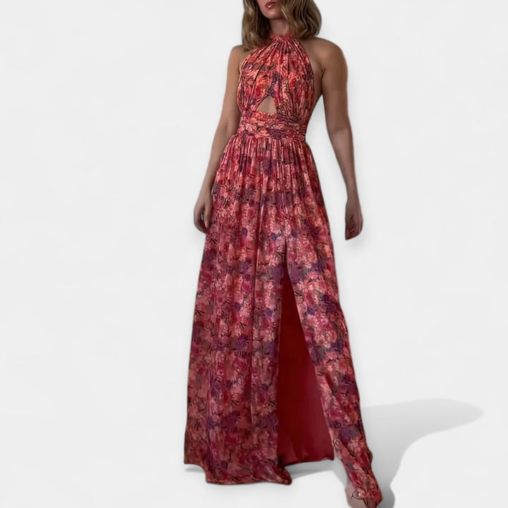 Vestido Maxi com Costas Descobertas e Estilo