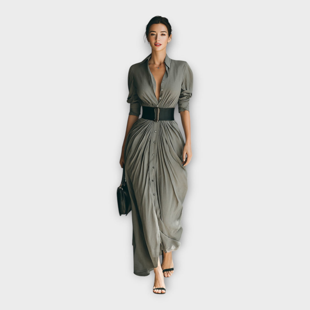 Vestido camiseiro com elegância atemporal