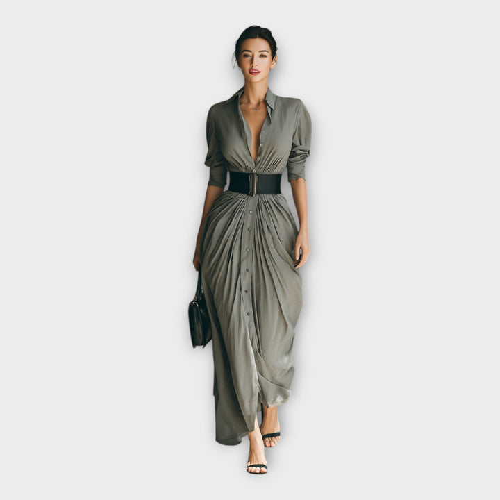 Vestido camiseiro com elegância atemporal