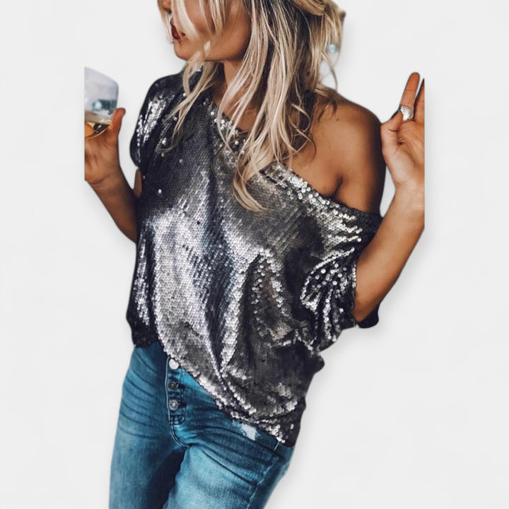Blusa Decorada com Lantejoulas
