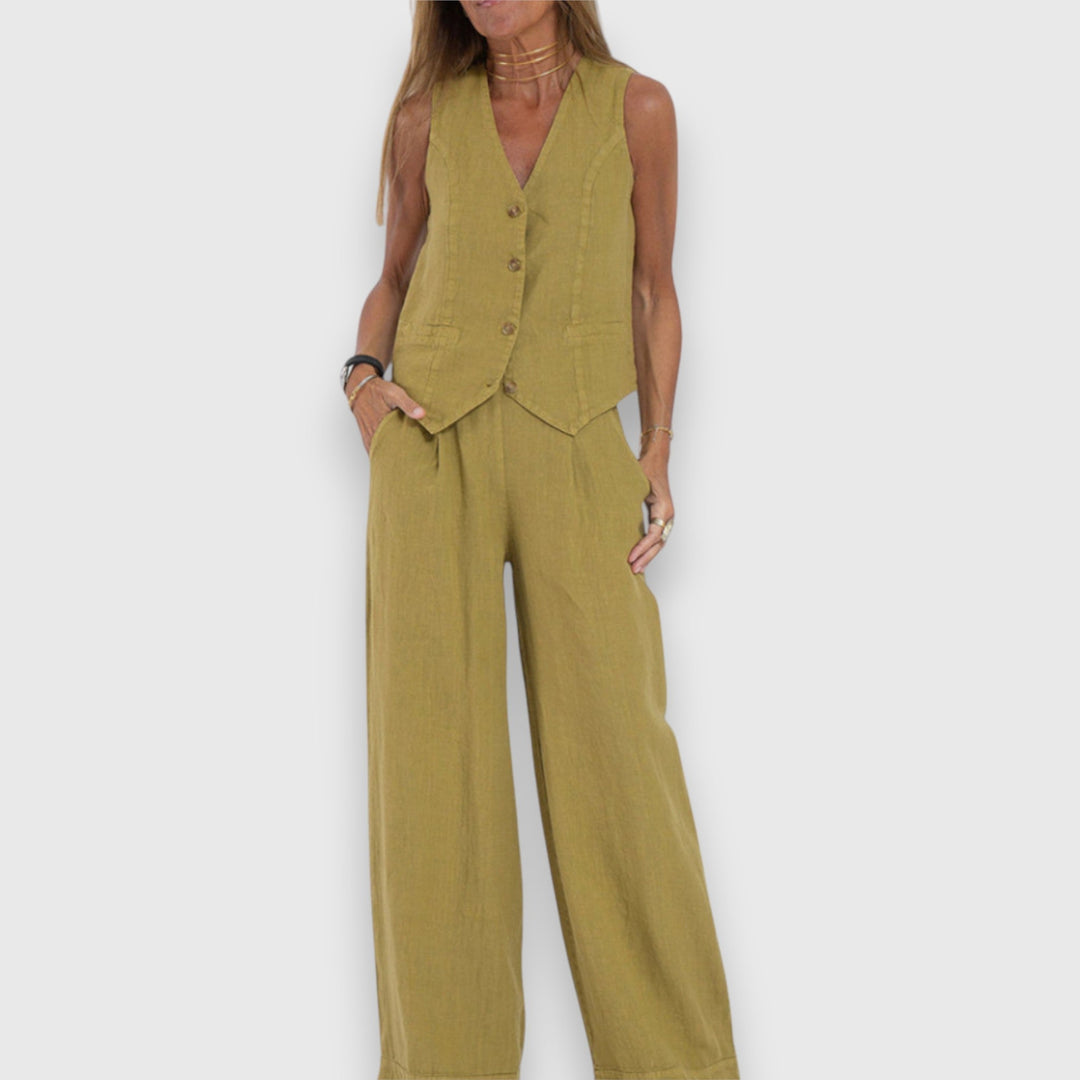Conjunto de Dois Peças para Leveza de Verão