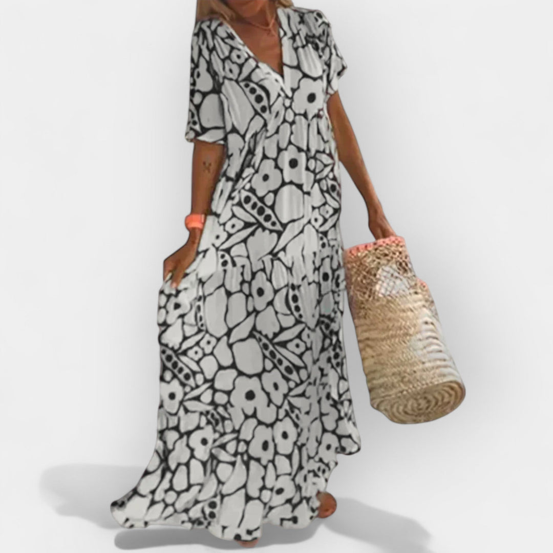 Vestido Arejado de Verão com Padrão