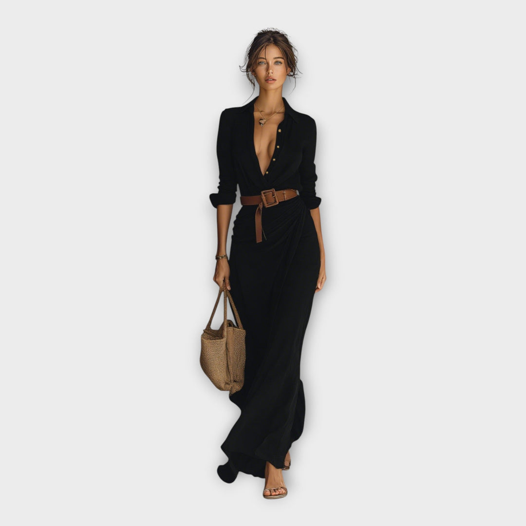 Vestido arejado com elegância intemporal