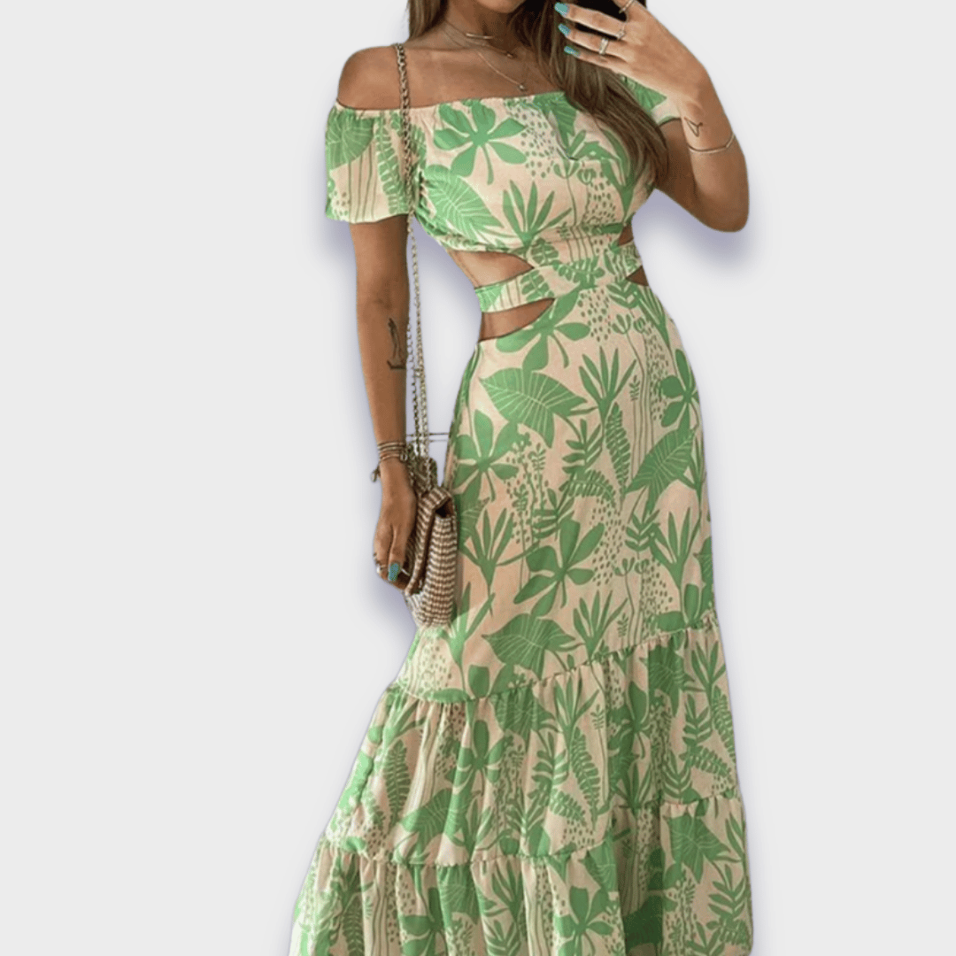 Silhueta - vestido que realça a silhueta feito de tecido luxuoso