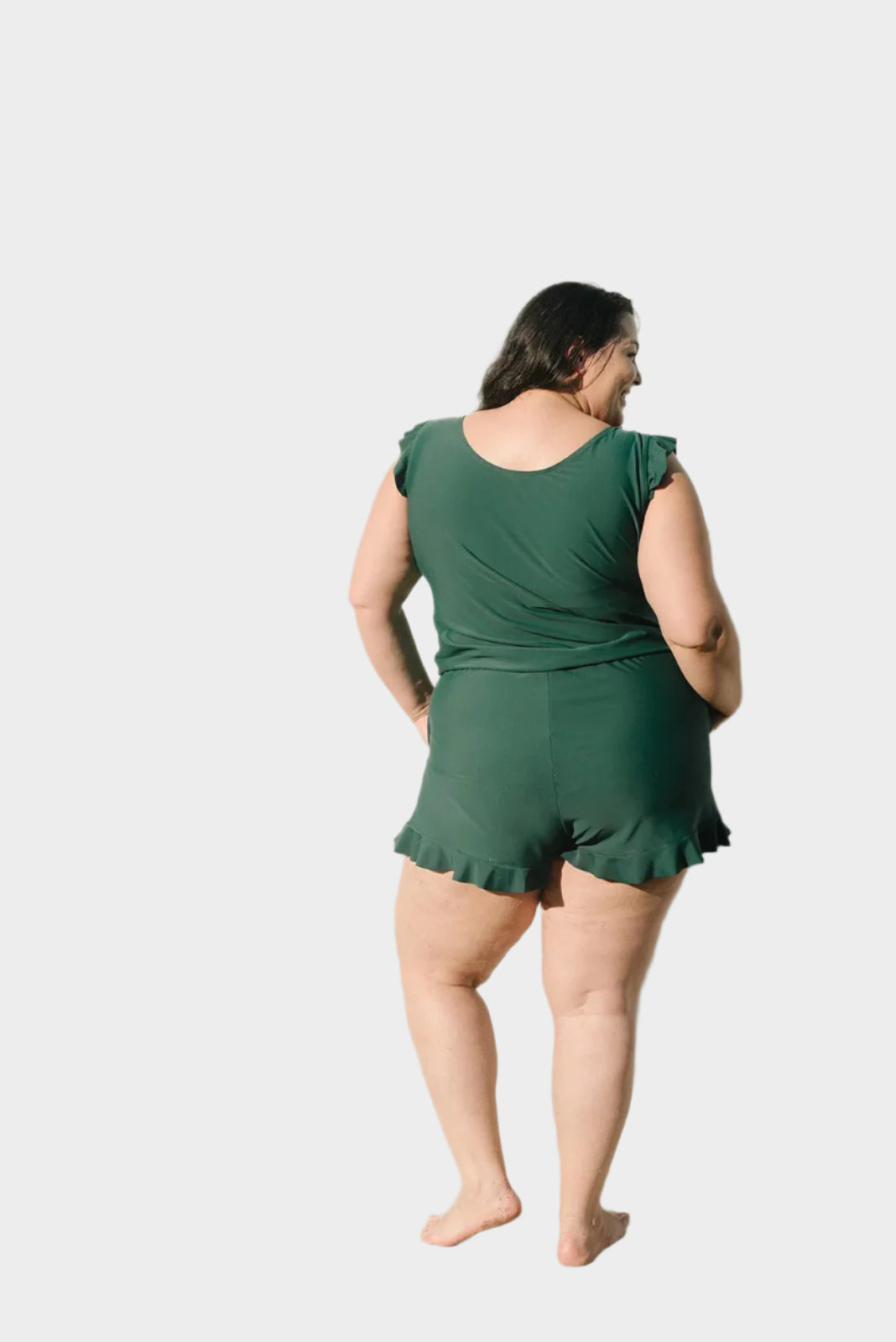 Maiô com Babados e Suporte para os Seios